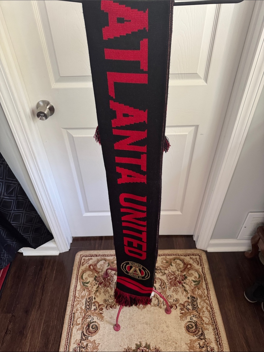 Atlanta United Black & Red Knit Scarf